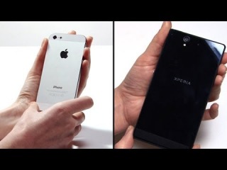 Sony Xperia Z vs iPhone 5 (Видео)
